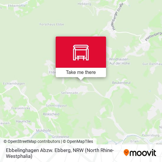 Ebbelinghagen Abzw. Ebberg map