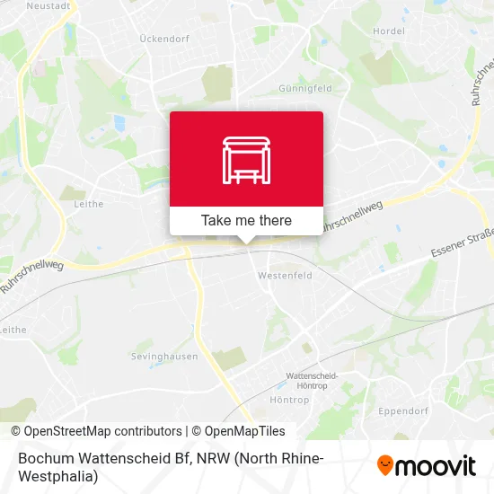 Bochum Wattenscheid Bf map