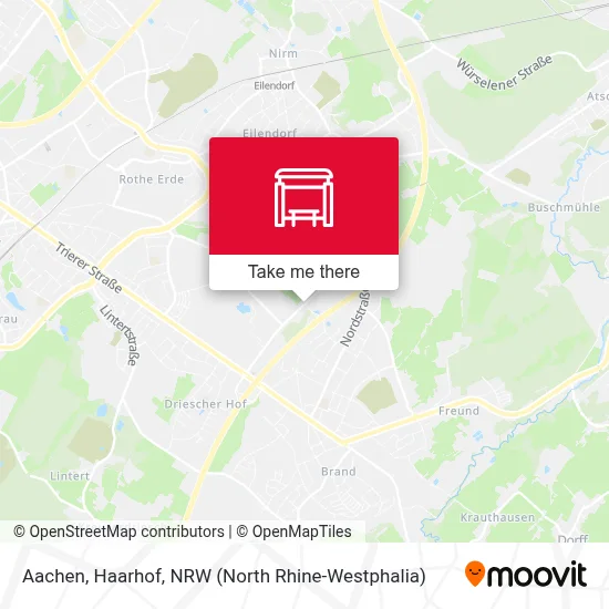 Aachen, Haarhof map