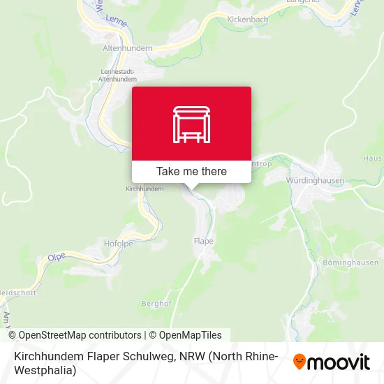 Kirchhundem Flaper Schulweg map