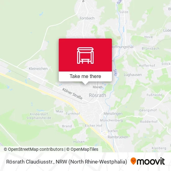 Карта Rösrath Claudiusstr.
