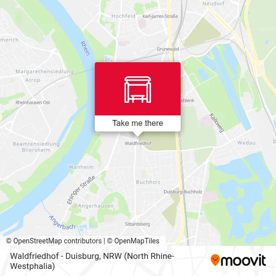 Waldfriedhof - Duisburg map