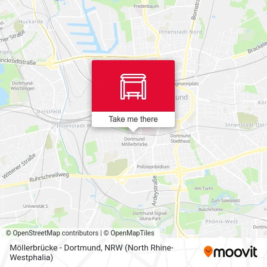 Möllerbrücke - Dortmund map