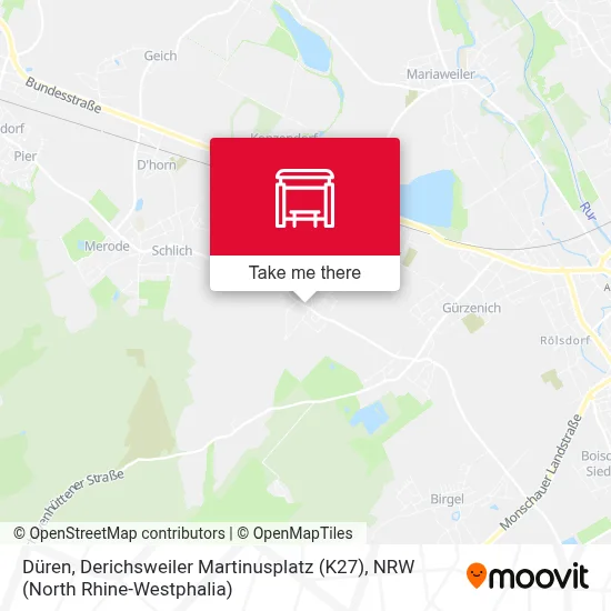 Düren, Derichsweiler Martinusplatz (K27) map