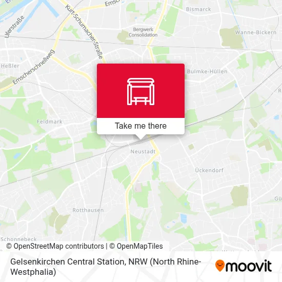 Gelsenkirchen Hbf map
