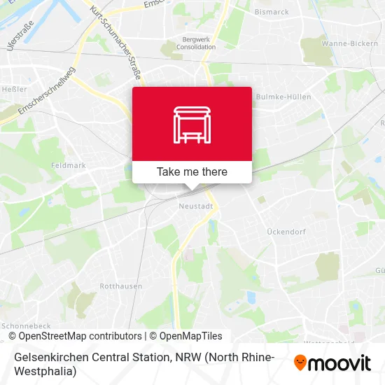 Gelsenkirchen Hbf map