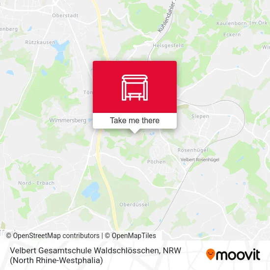 Карта Velbert Gesamtschule Waldschlösschen