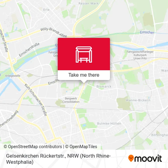 Карта Gelsenkirchen Rückertstr.