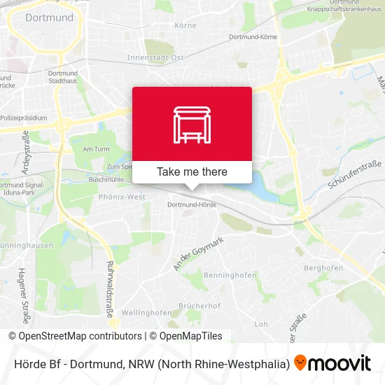 Hörde Bf - Dortmund map