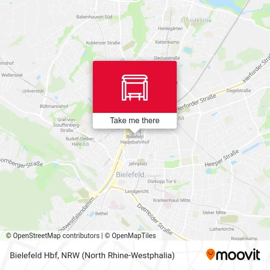 Bielefeld Hbf map