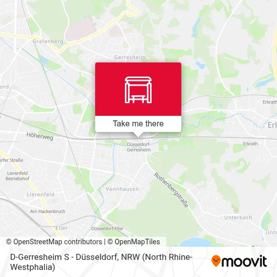 D-Gerresheim S - Düsseldorf map