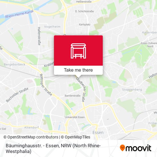 Карта Bäuminghausstr. - Essen