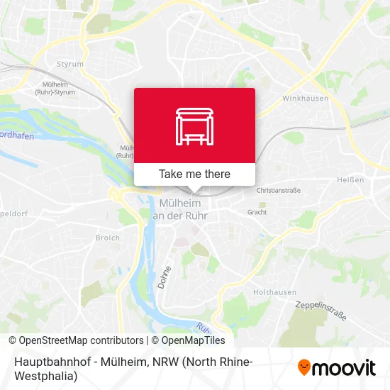 Карта Hauptbahnhof - Mülheim