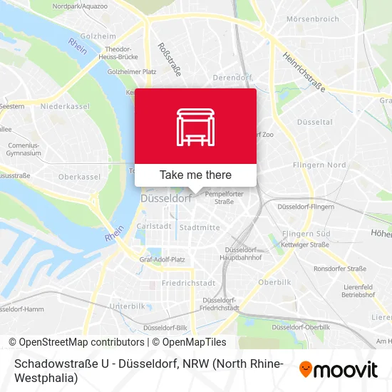 Карта Schadowstraße U - Düsseldorf
