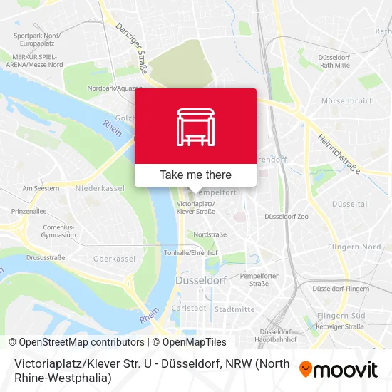 Карта Victoriaplatz / Klever Str. U - Düsseldorf