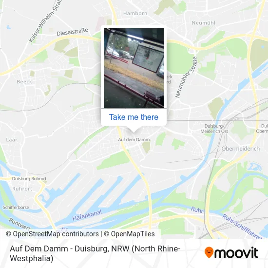 Карта Auf Dem Damm - Duisburg