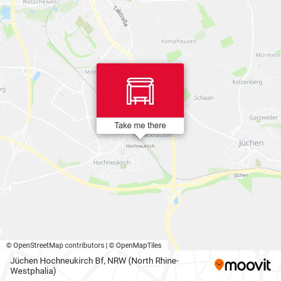 Карта Jüchen Hochneukirch Bf