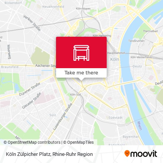 Карта Köln Zülpicher Platz