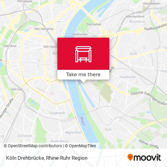 Köln Drehbrücke map