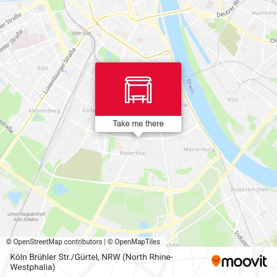 Карта Köln Brühler Str./Gürtel