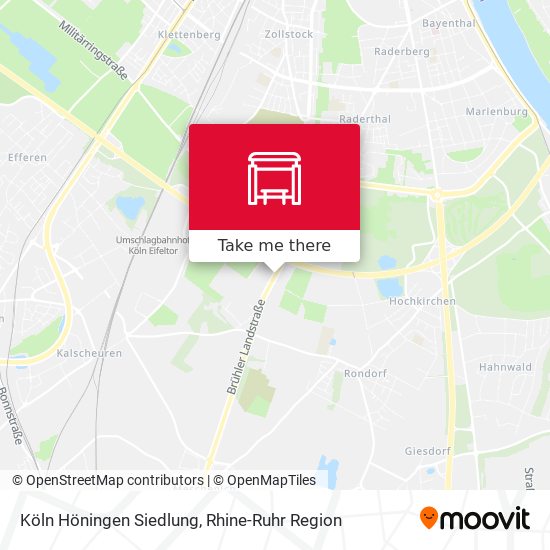 Köln Höningen Siedlung map