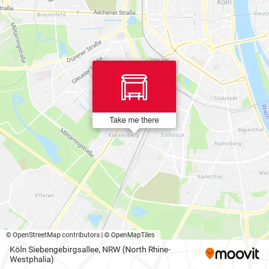 Карта Köln Siebengebirgsallee