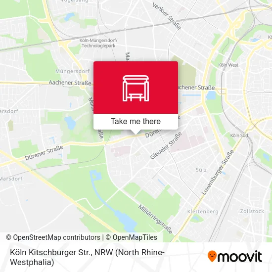 Карта Köln Kitschburger Str.