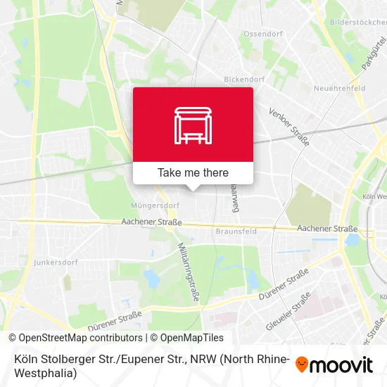 Карта Köln Stolberger Str. / Eupener Str.