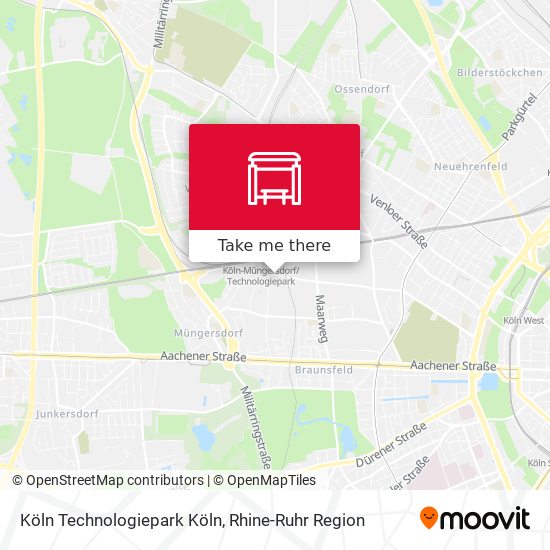 Köln Technologiepark Köln map