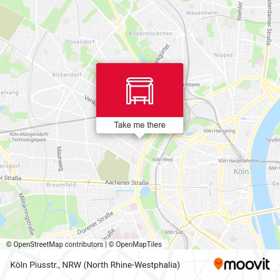 Карта Köln Piusstr.