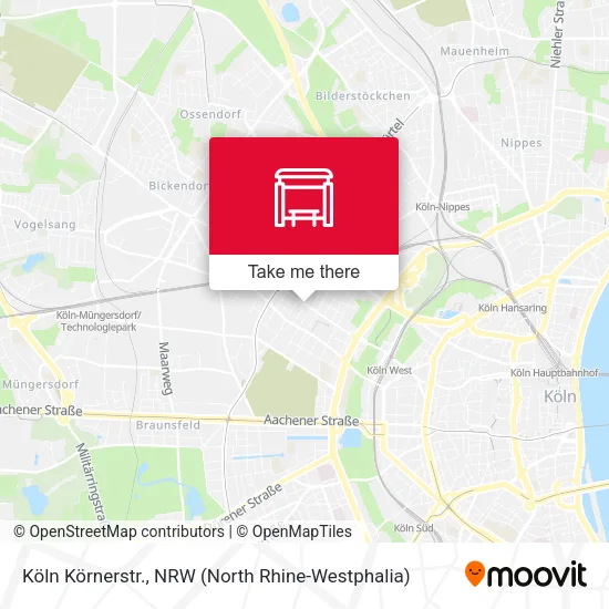 Карта Köln Körnerstr.