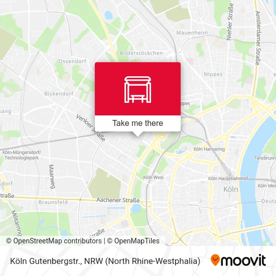 Карта Köln Gutenbergstr.