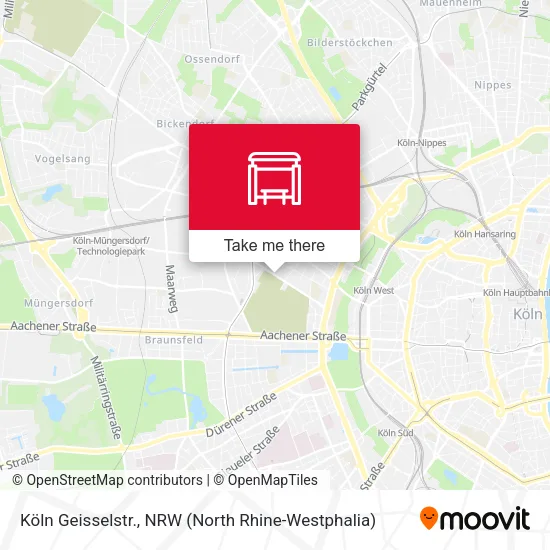 Карта Köln Geisselstr.
