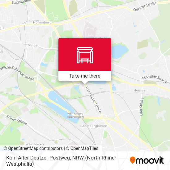 Köln Alter Deutzer Postweg map