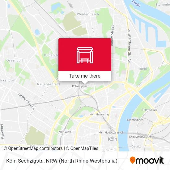 Карта Köln Sechzigstr.