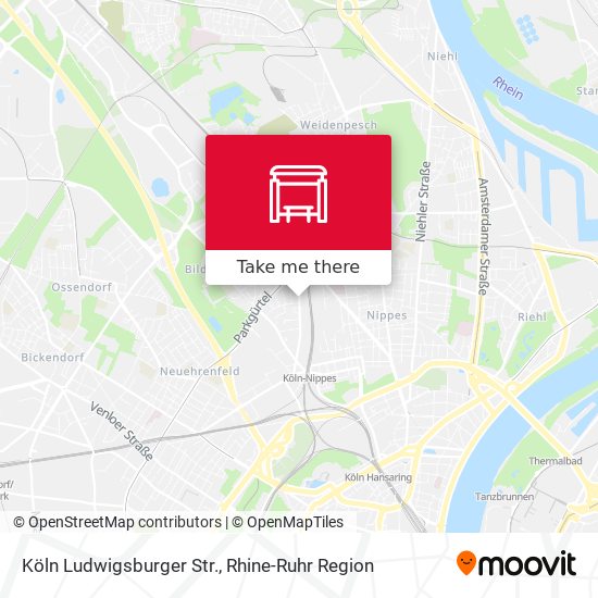 Карта Köln Ludwigsburger Str.