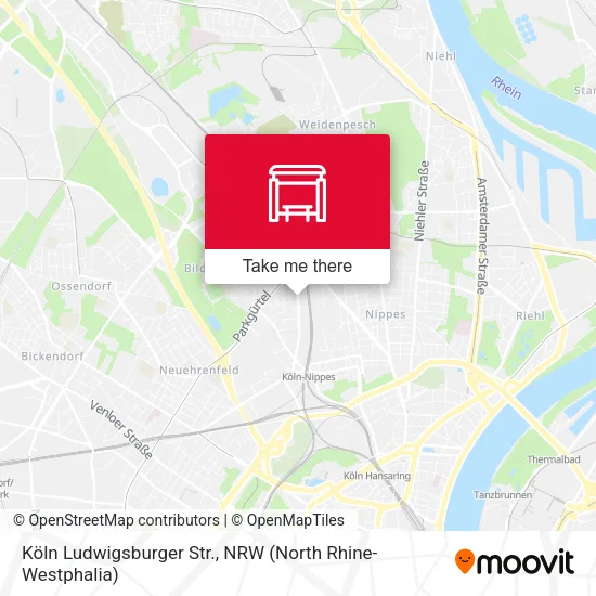 Карта Köln Ludwigsburger Str.