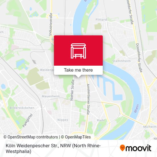 Карта Köln Weidenpescher Str.