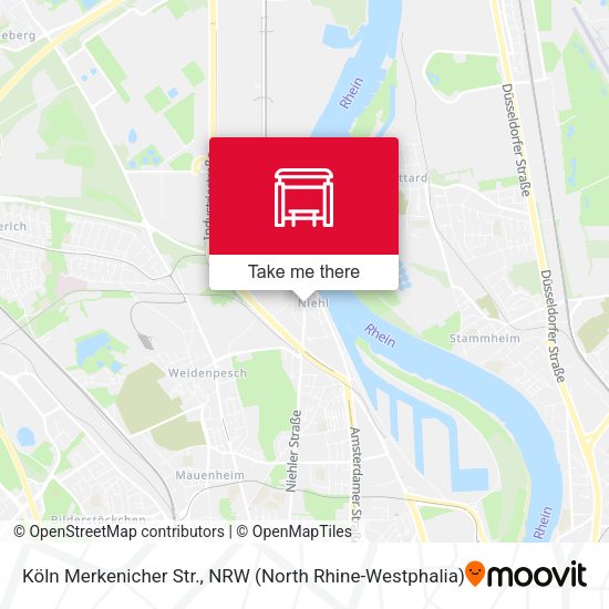 Карта Köln Merkenicher Str.