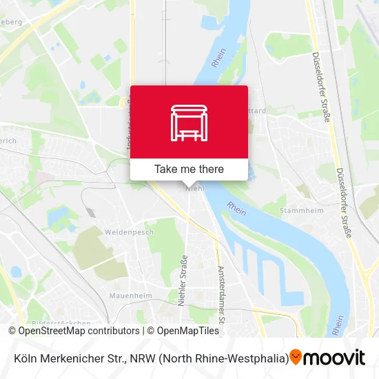 Карта Köln Merkenicher Str.