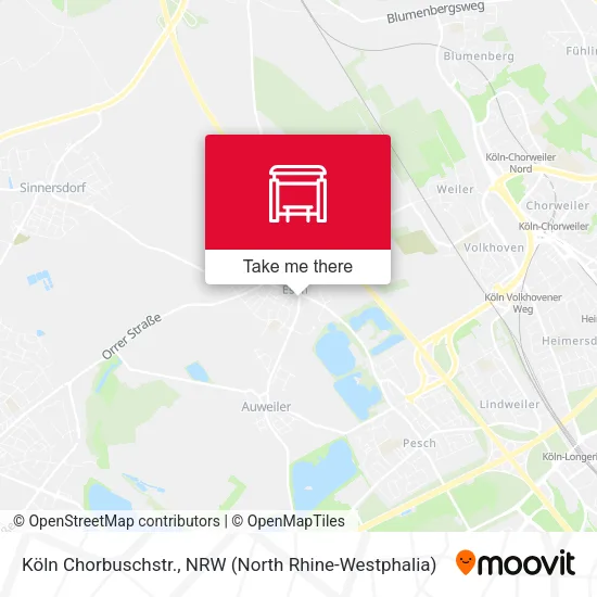 Карта Köln Chorbuschstr.