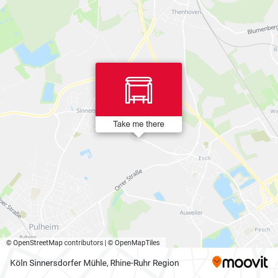 Köln Sinnersdorfer Mühle map