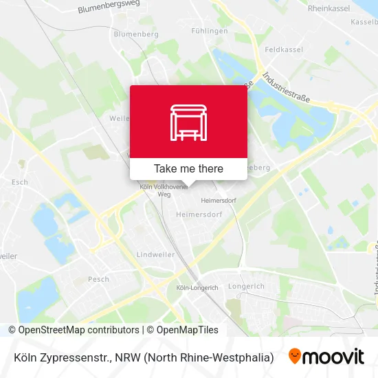 Карта Köln Zypressenstr.