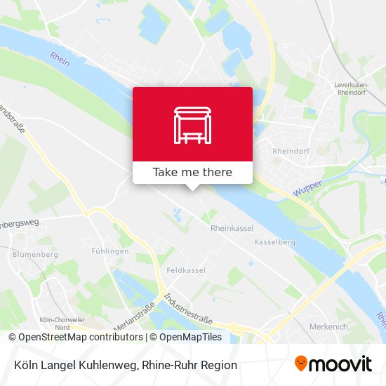 Köln Langel Kuhlenweg map