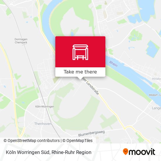 Köln Worringen Süd map