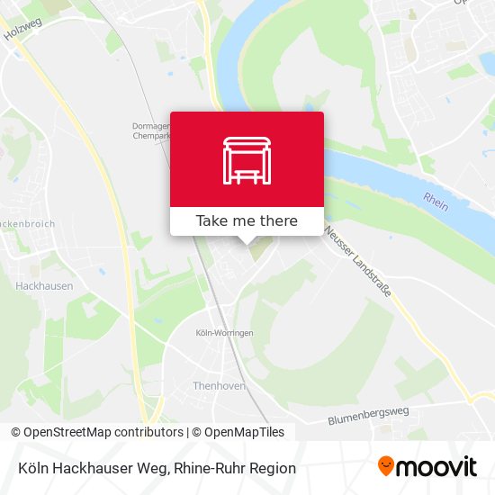 Köln Hackhauser Weg map