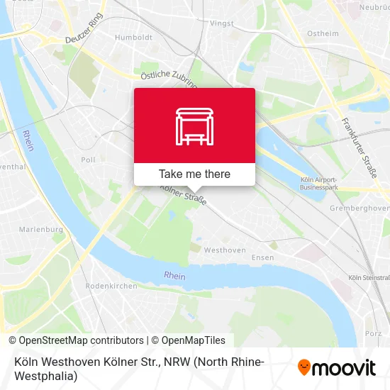 Карта Köln Westhoven Kölner Str.