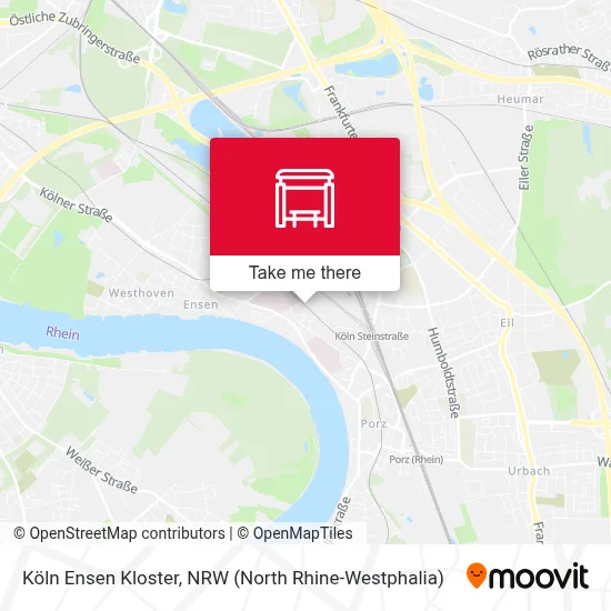 Köln Ensen Kloster map