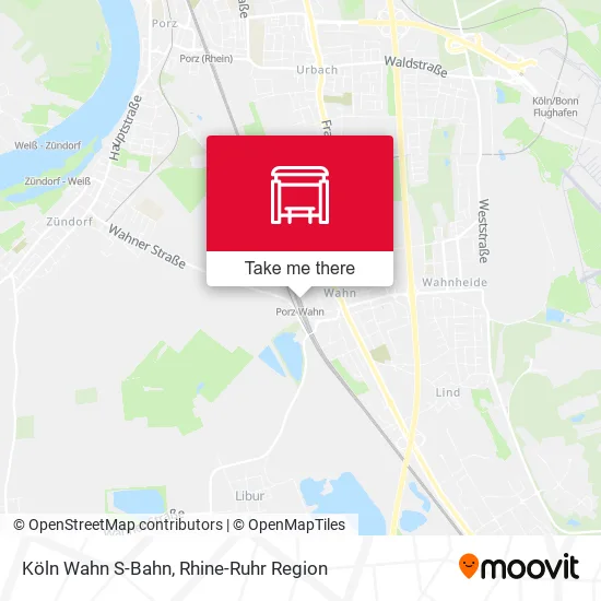 Карта Köln Wahn S-Bahn