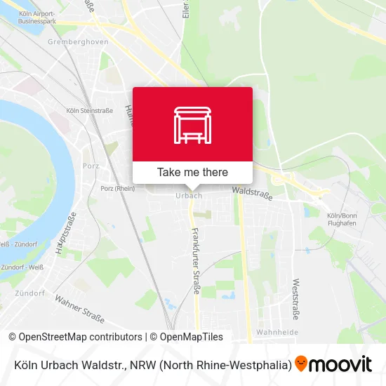 Карта Köln Urbach Waldstr.